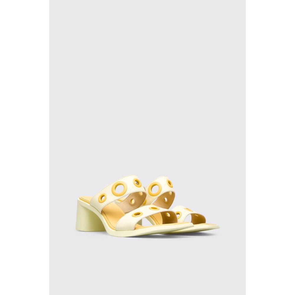 Camper Meda Yellow Sandal Heels